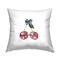 Cherry with Ribbon Design by Amelia Noyes Outdoor Printed Pillow